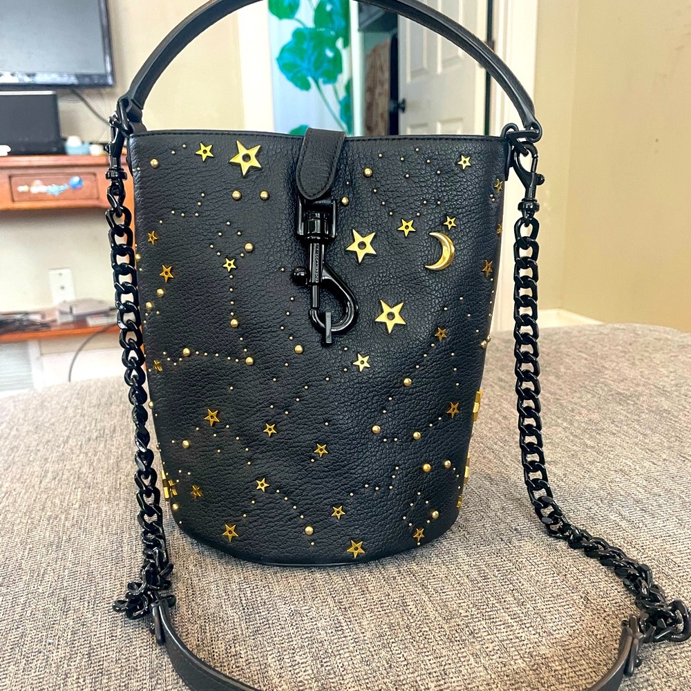 Rebecca Minkoff celestial stars Edie bucket bag